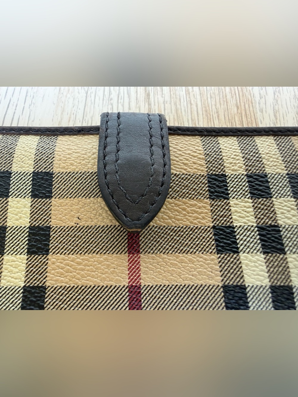 Authentic Burberry Haymarket Check Continental Wallet Brown Leather - Picture 5 of 16